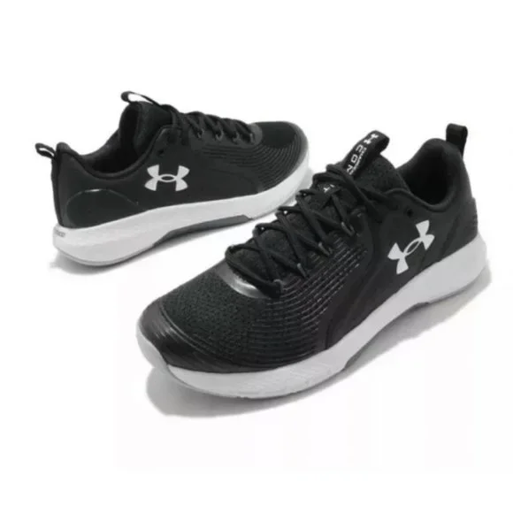 Under Armour UA Charged Commit TR 3 Black White Men Cross Training Shoes Fitness shoes Under Armour UA Charged Commit TR 3  main image 3